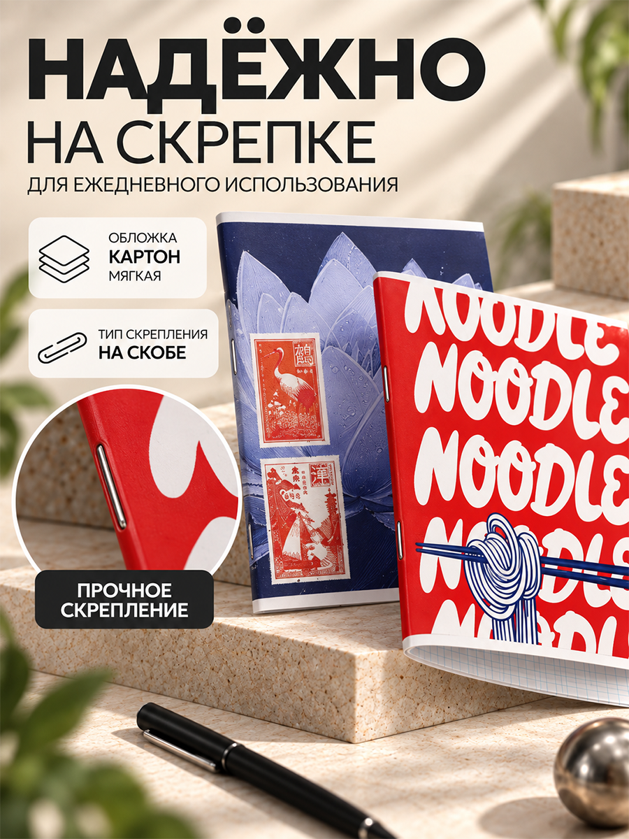 Набор тетрадей ArtFox STUDY блок №1 "Азия", в клетку, плотность 65г/м², 48 листов, 10шт — фото 1