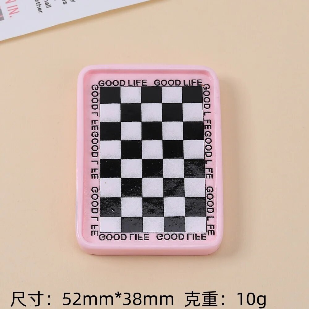 Набор из 3 цветных блюдец для декорирования чехлов Розовый, square pink