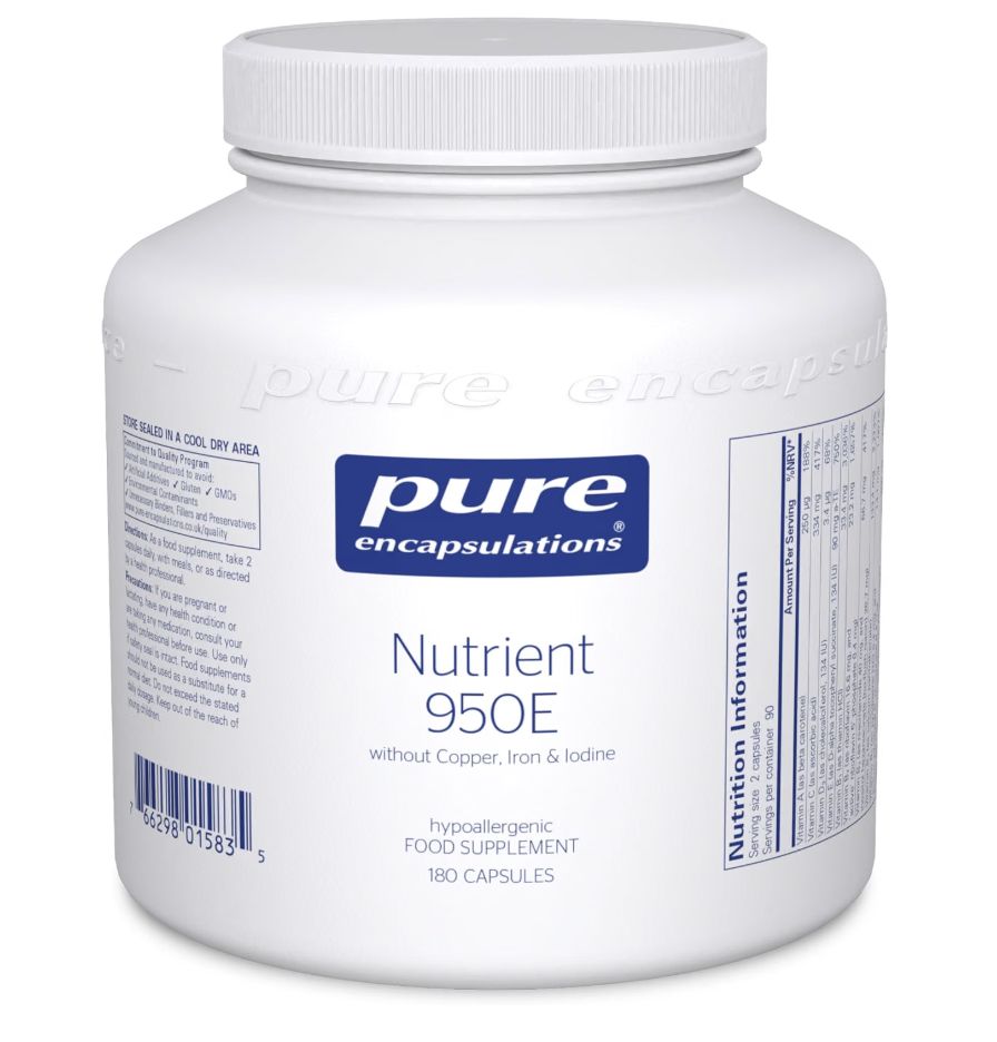 Nutrient 950E без меди, железа и йода от Pure Encapsulations витаминный комплекс