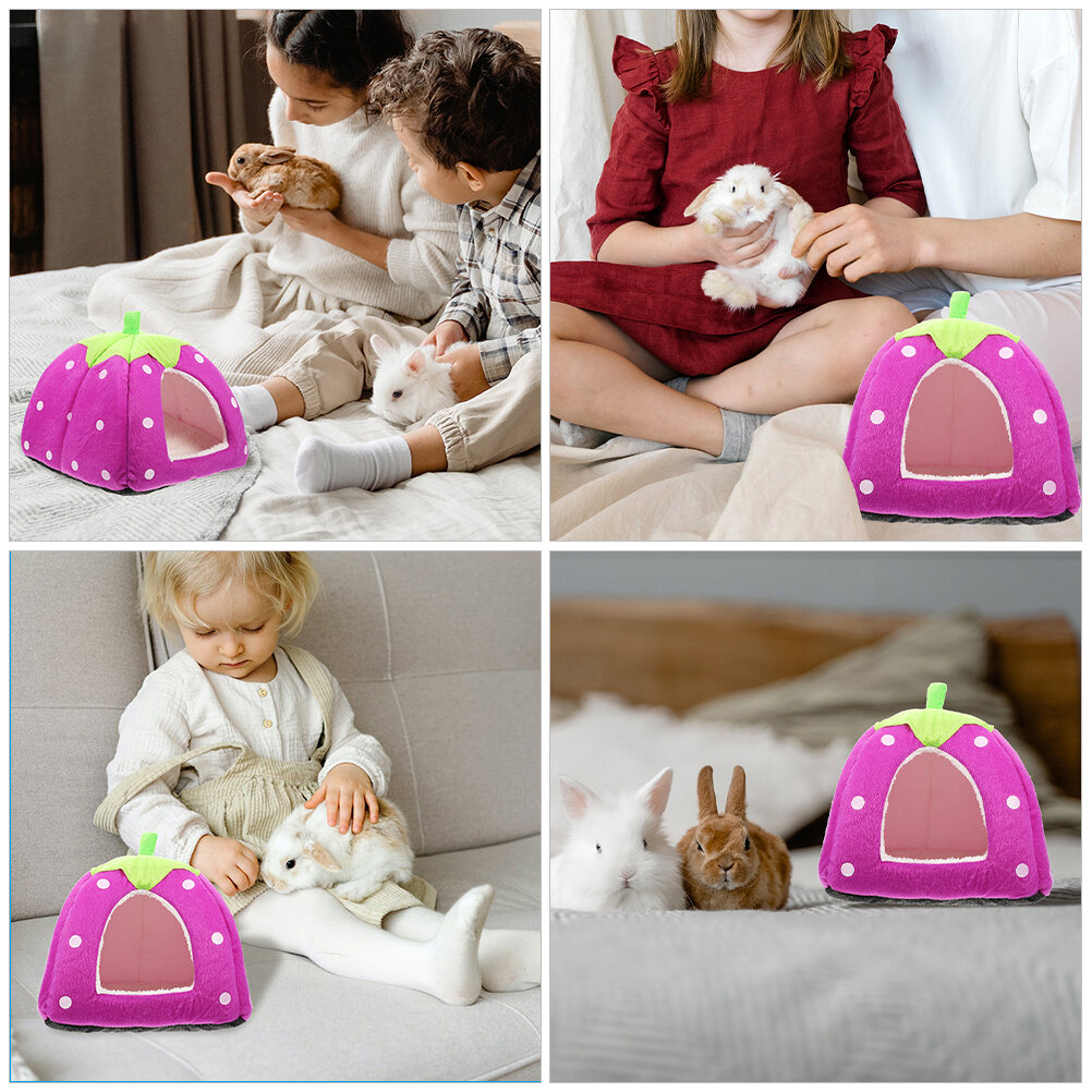 Домик Для Хомячков Из Ткани 31.00X31.00X31.00Cm Симпатичный И Безопасный Укрытие Для Маленьких Животных Виолетовый