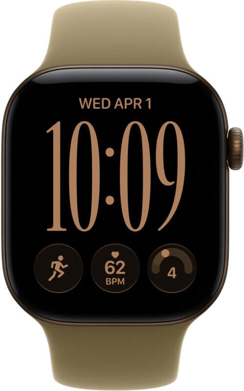 Умные часы Apple Watch Series 12, 46mm, Dark Bronze Aluminium Case With Olive Sport Band S/M