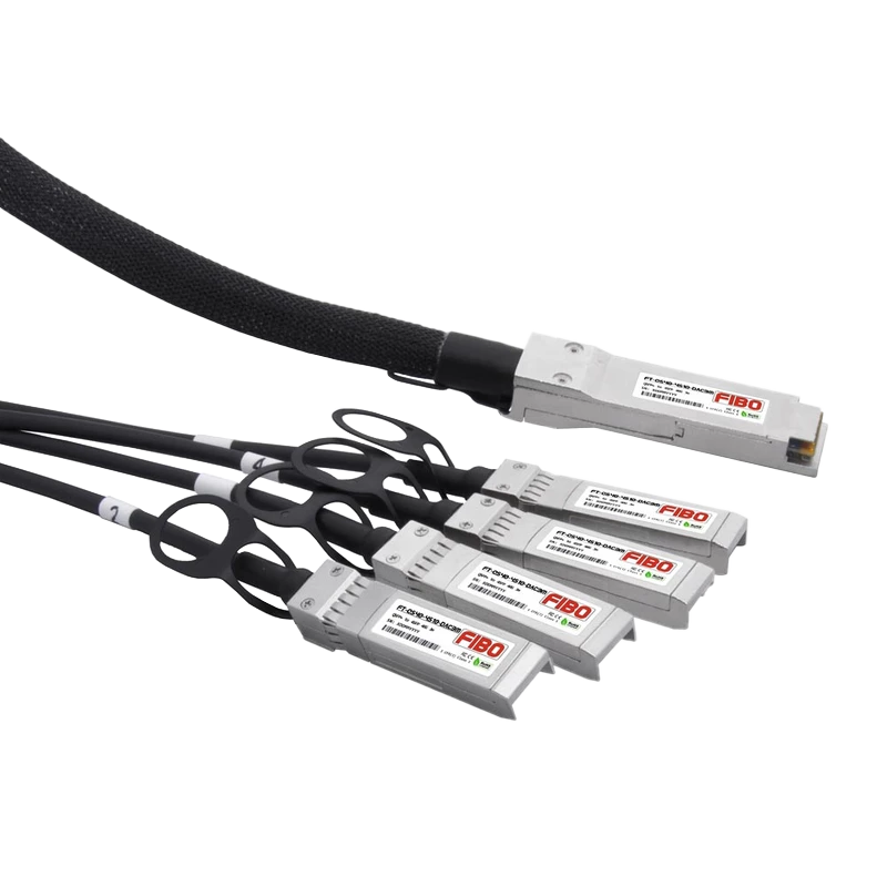 Кабель-разветвитель DAC Fibo FT-Q40-4S10-DAC3m, QSFP+ 40G на 4 SFP+ 10G, медный, 3 м FT-Q40-4S10-DAC3m