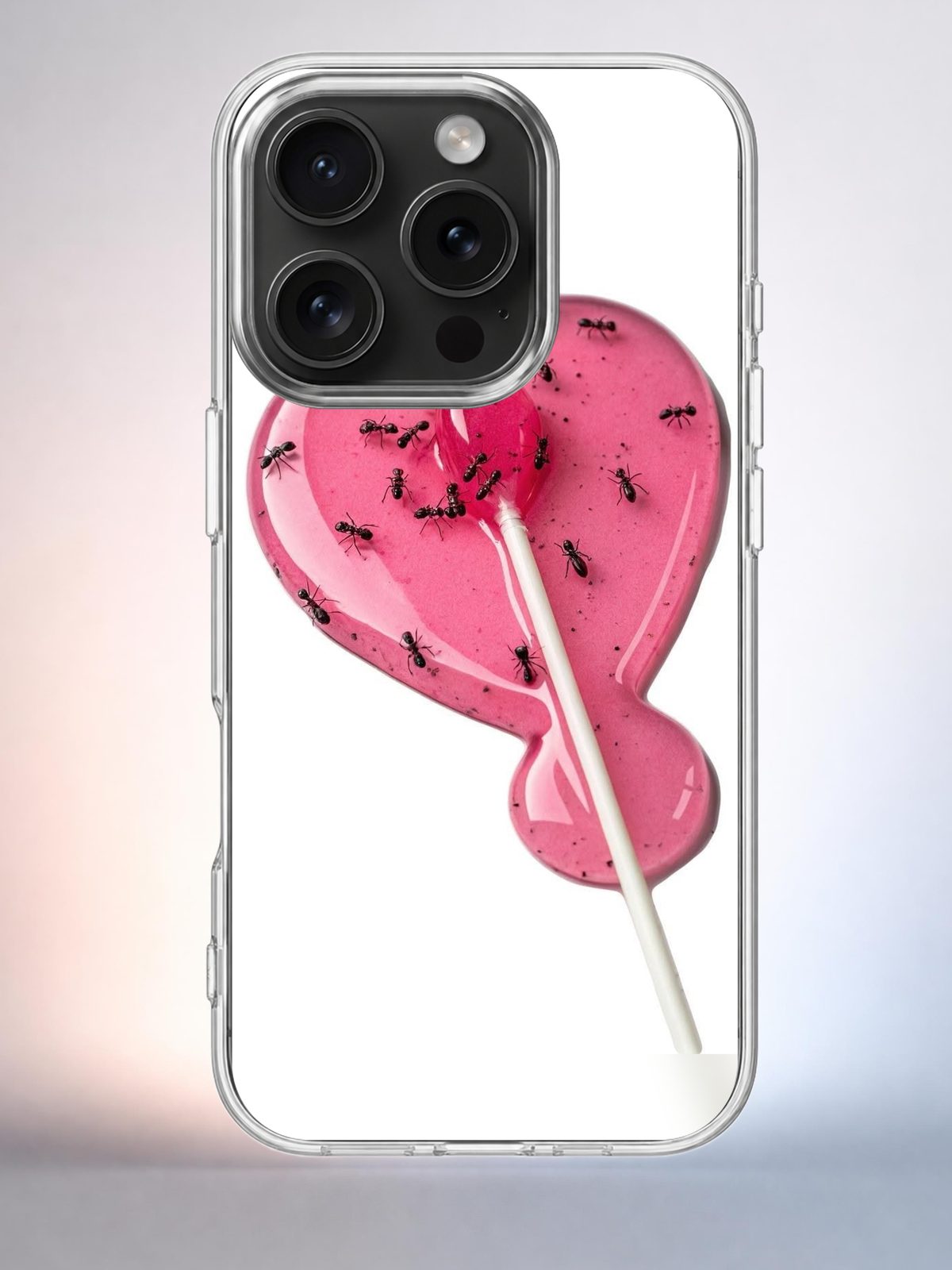 Чехол iPhone 15 Pro Розовое сердце Y2K Indie Sleaze