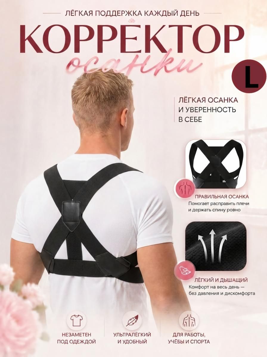 Корректор осанки мужской , корсет для спины , для осанки корректор