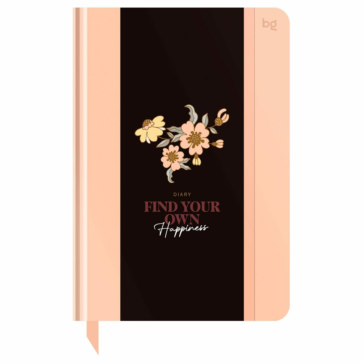 Ежедневник недатированный А5 BG "Flowery. Peach" (136 листов) обложка 7Бц, глянцевая ламинация (DuА5_64363)