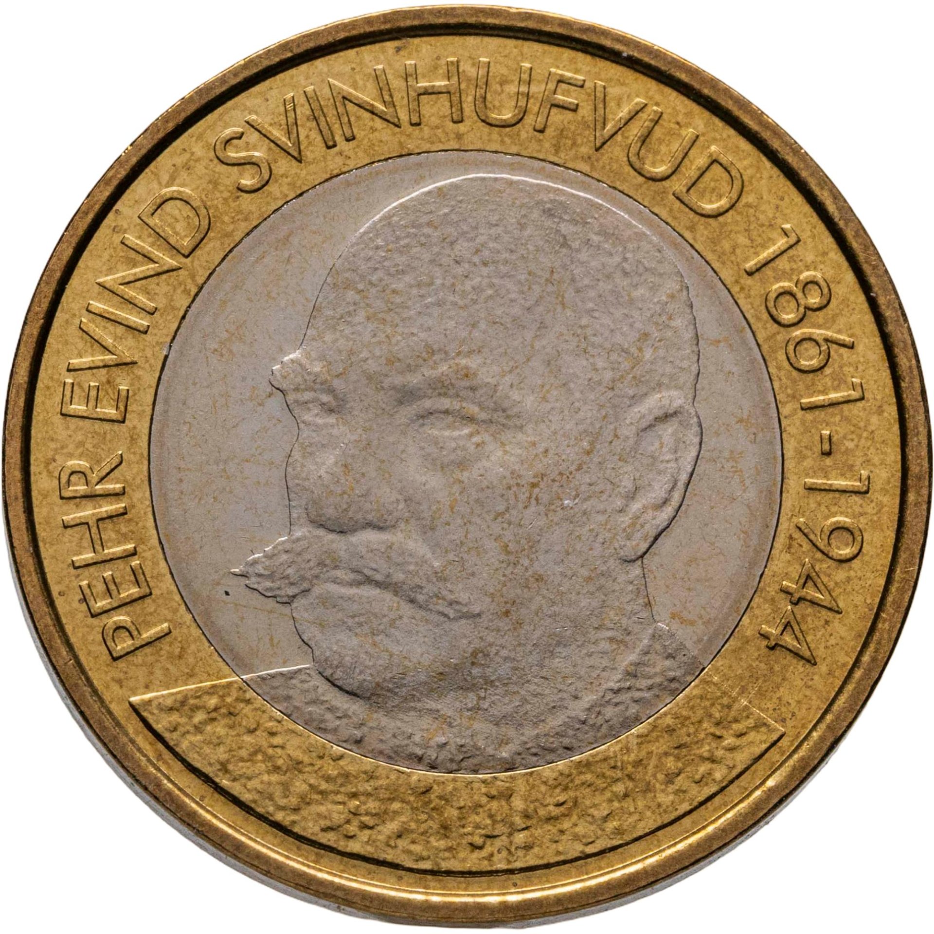 Финляндия 5 евро 2016 "Пер Эвинд Свинхувуд 1931-1937", Биметалл, в сохранности UNC