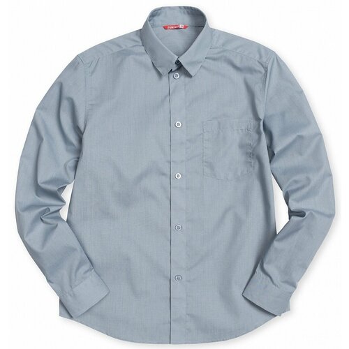 фото Школьная рубашка pelican, размер 9, серый