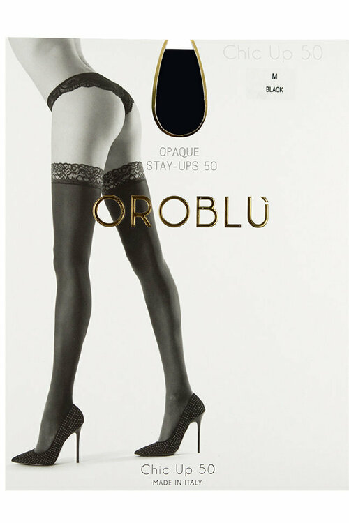 Чулки  Oroblu Chic Up, 50 den, размер 1, черный