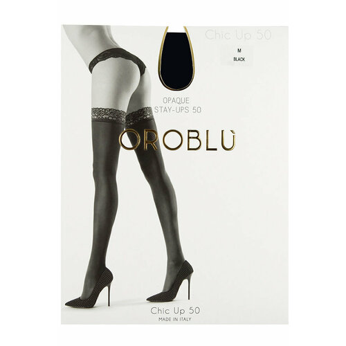 фото Чулки oroblu chic up, 50 den, матовые, размер 1, черный