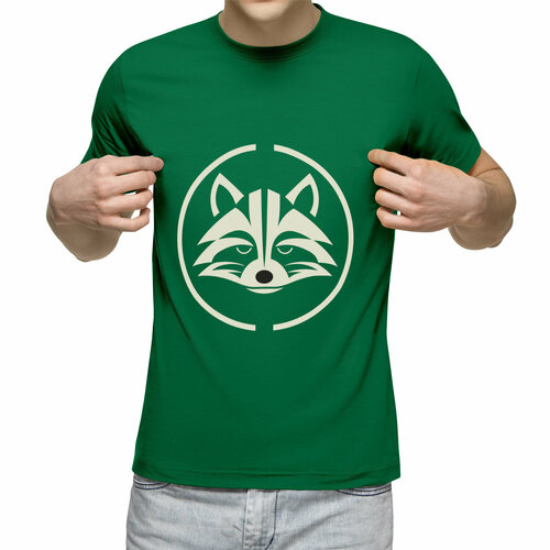Футболка Us Basic, размер L, зеленый мужская футболка енот сердцеед m белый