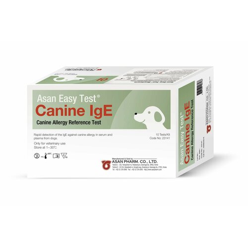 Экспресс-тест Asan Easy Test Canine IgE для определения иммуноглобулина E (IgE) у собак, 10 шт.