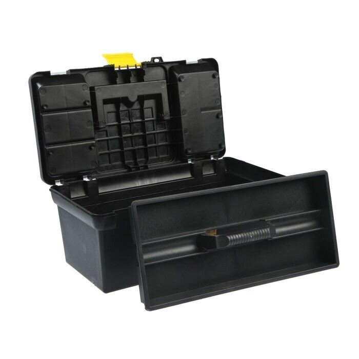 Ящик для инструмента, 16", 390 х 200 х 170 мм, пластиковый, лоток, два органайзера - фотография № 4