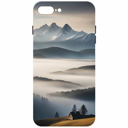 Чехол-накладка Krutoff Soft Case Туман для iPhone 7 Plus/8 Plus черный чехол накладка krutoff soft case матрешка для iphone 7 plus 8 plus черный