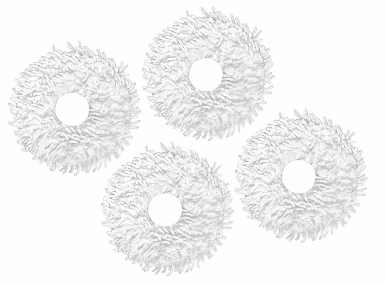 фото Салфетка МОП 4 шт. для робот-пылесоса Xiaomi Dreame Bot W10, W10 Pro