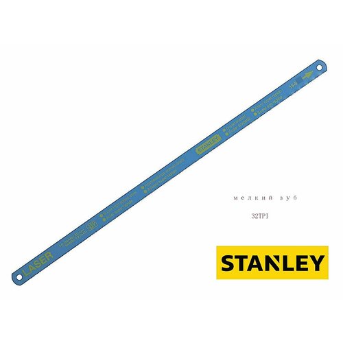 Полотно для ножовки по металлу биметаллическое 32 зубьевдюйм 300мм Laser 1 шт Stanley 1-15-559 250₽