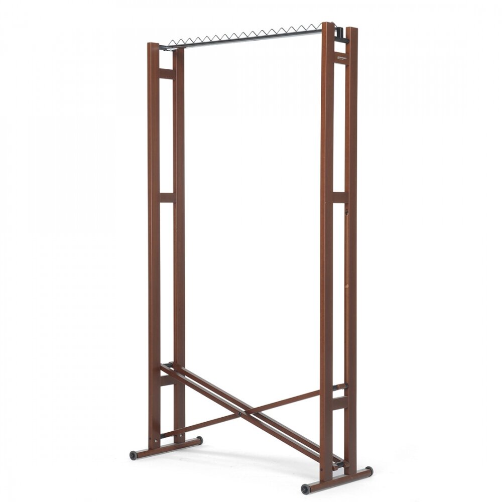 фото Вешалка деревянная со штангой Foppapedretti Snake-90 wenge, Италия, на колесиках, складная