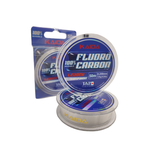 Леска поводковая fluorocarbon каида 50м 0.25мм 7.51 кг.