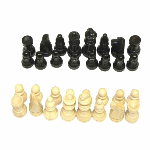 Шахматные фигуры деревянные Impal средние (король - 60мм, пешка - 32мм). Без доски.
