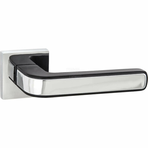 Дверные ручки Puerto Пуэрто INAL 539-03 на квадратной розетке черный полированный хром 1012₽