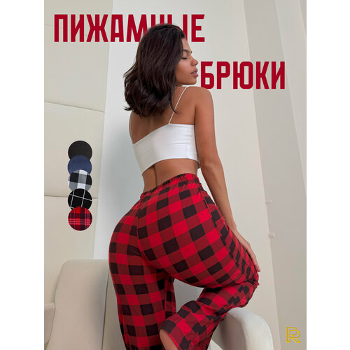 фото Брюки regina's riches, размер xs, красный/черный