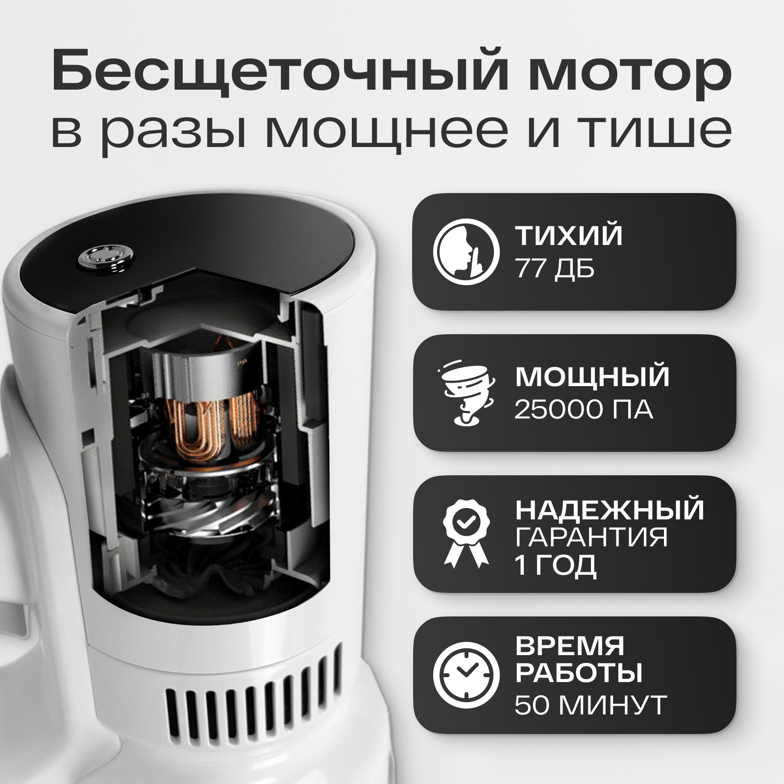 Пылесос вертикальный моющий беспроводной Fanky с влажной и сухой уборкой — фото 1