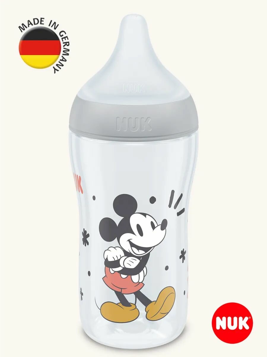 NUK Набор для новорожденного: 3 бутылочки для кормления и соска-пустышка PERFECT MATCH 0+ — фото 1