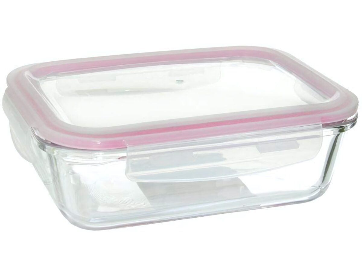 Стеклянный контейнер 1040мл с герметичной крышкой объем 1л прозрачный