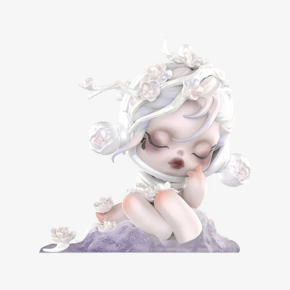 POP MART - Коллекция SKULLPANDA The Ink Plum Blossom Series Figure, The Plum Blossom , Подарки, украшения комнат, 1 шт