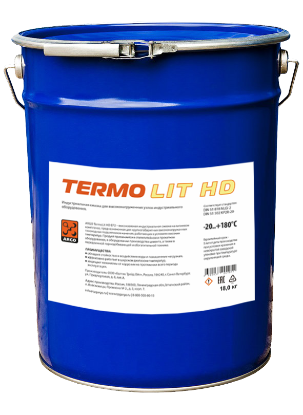 Индустриальная смазка ARGO ТеrmоLit HD EP2 евроведро 18,0 кг