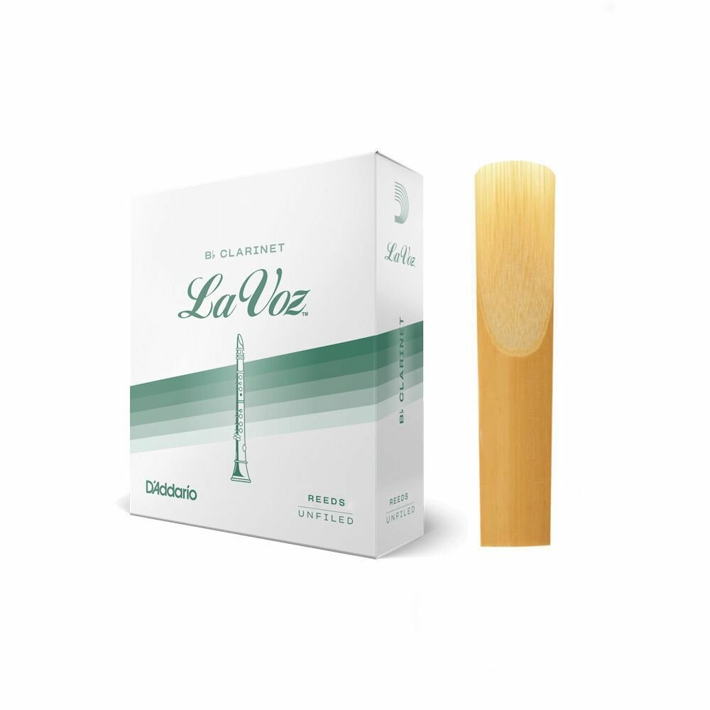 Трость для кларнета Bb, средне-жесткие (Medium-Hard) Rico La Voz RCC10MH1 1шт