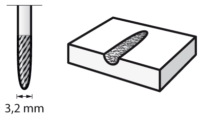 Насадка из карбида вольфрама с заостренным наконечником 3,2 мм (9910) DREMEL, 2615991032