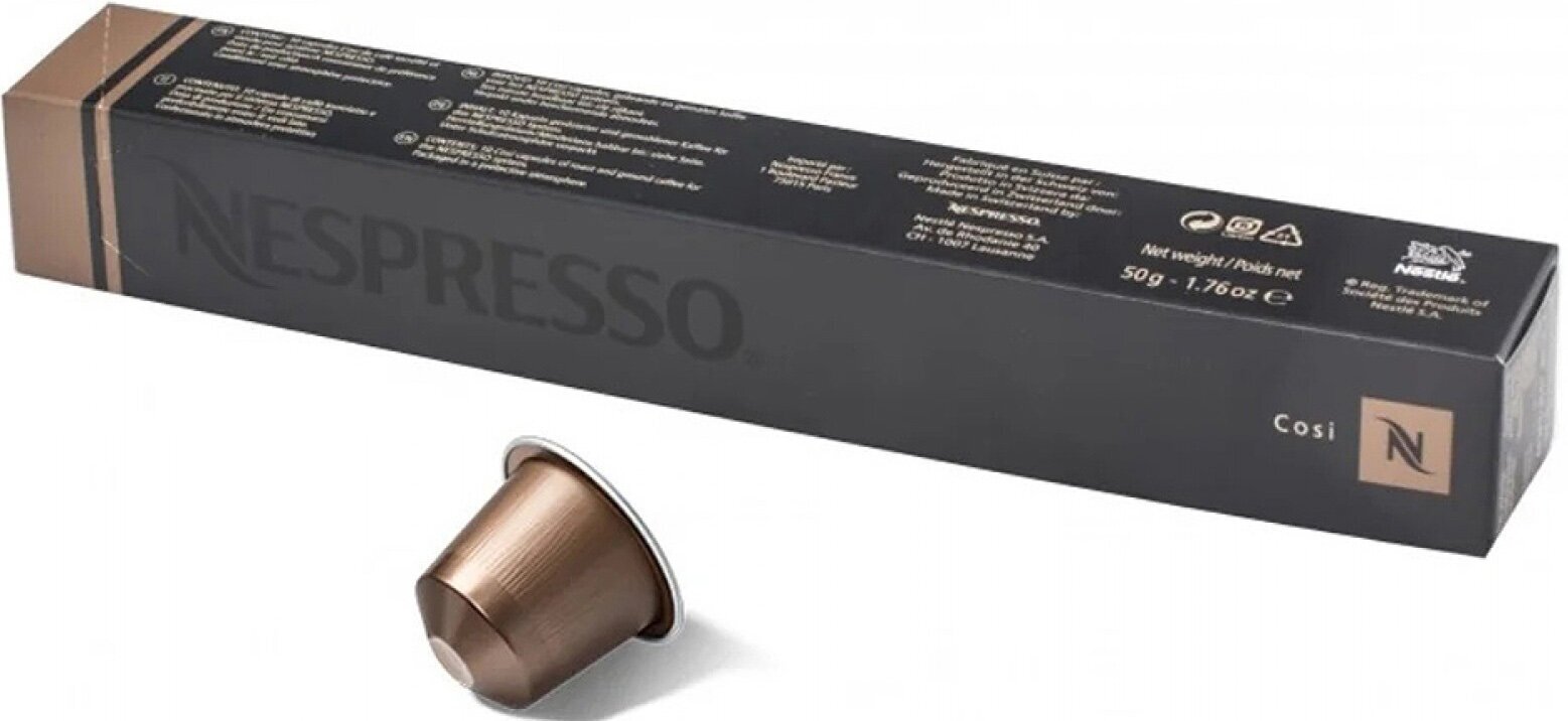 Кофе Оригинальные капсулы Nespresso Cosi для кофемашины Nespresso Original 10 капсул 1 упаковка