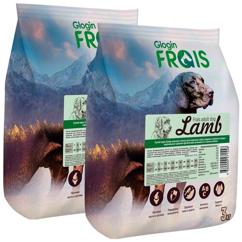 FRAIS SIGNATURE ADULT DOG LAMB для взрослых собак средних и крупных пород с ягненком (3 + 3 кг)