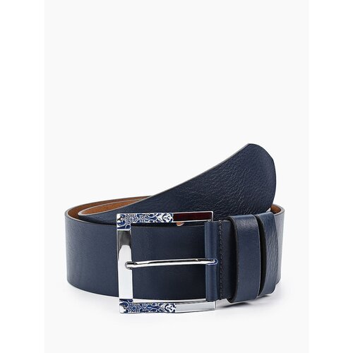 фото Ремень olio rosti, натуральная кожа, металл, подарочная упаковка, для женщин, длина 100 см., синий