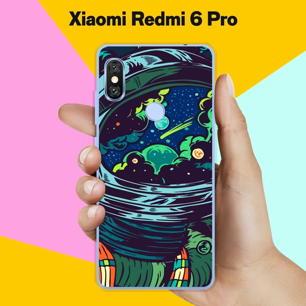 Силиконовый чехол на Xiaomi Redmi 6 Pro Астронавт 60 / для Сяоми Редми 6 Про