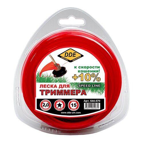 Леска (корд) DDE Speed line звезда 2 мм 15 м 2 мм леска корд dde speed line 2 4 мм 116 м 2 4 мм