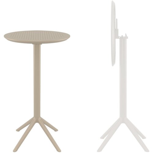 Барный стол Sky Folding Bar Table 60, Siesta Contract, складной, бежевый