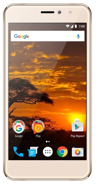 Смартфон VERTEX Impress Lion 4G, 2 SIM, золотистый