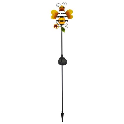 фото Садовый светильник-опора для растений пчела, белая led-лампа, солнечная батарея, 85х17 см, star trading
