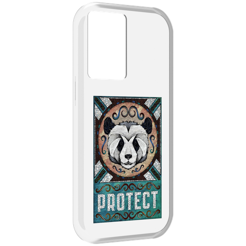 Чехол MyPads защита панды для OnePlus Nord N20 SE задняя-панель-накладка-бампер