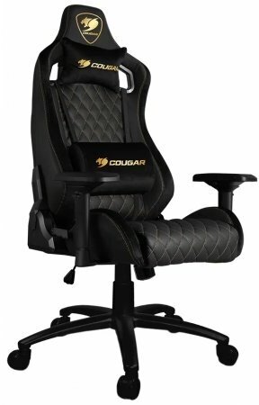 Компьютерное кресло COUGAR Armor S Royal игровое, обивка: искусственная кожа, цвет: черный
