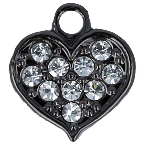 TORIONI PT015 Подвеска 10 х 11 мм №06 черный никель (прозрачный) 1715767612