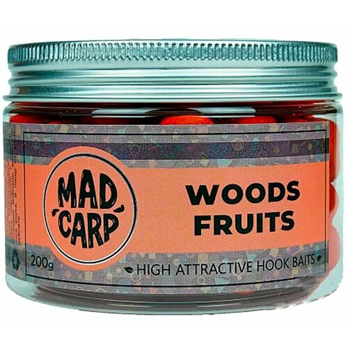 Бойлы насадочные Mad Carp Baits WOODS FRUlTS (Лесные Фрукты) 15 мм дип mad carp baits woods frults лесные фрукты 150мл