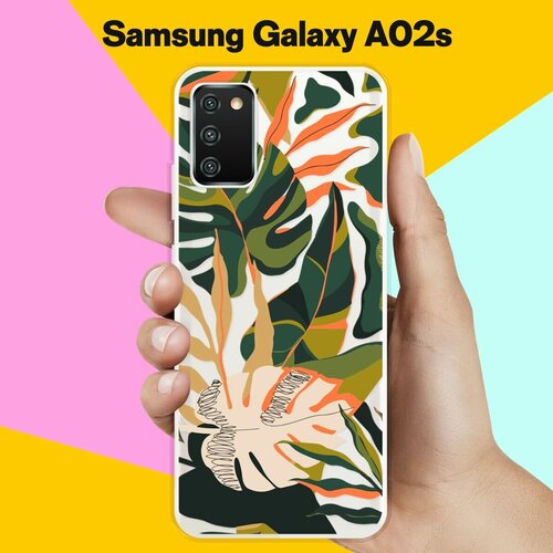 Силиконовый чехол на Samsung Galaxy A02s Растения / для Самсунг Галакси А02с противоударный чехол 85 для samsung galaxy a02s накладка бампер на самсунг галакси а02с