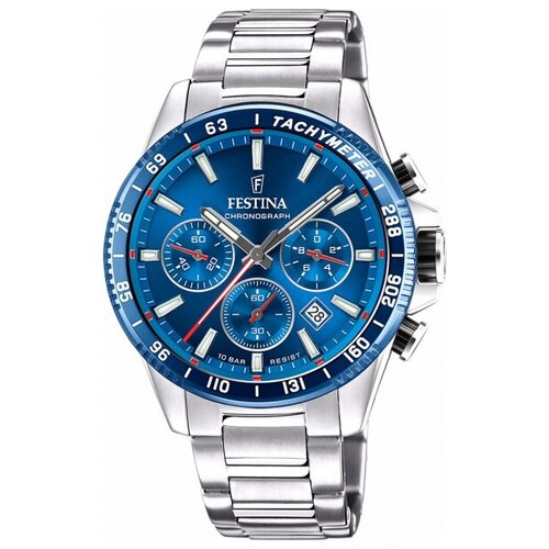 Наручные часы FESTINA Timeless Chrono, синий наручные часы festina timeless chrono наручные часы festina timeless chrono 20560 мужские кварцевые хронограф водонепроницаемые синий