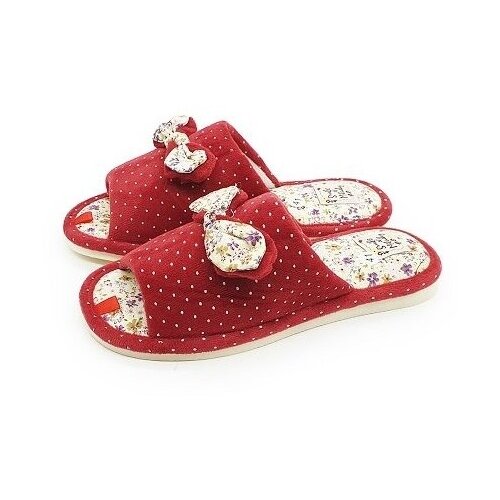 фото Тапочки smile of milady женские красные с бантом а-82-114-08 отк. р.38