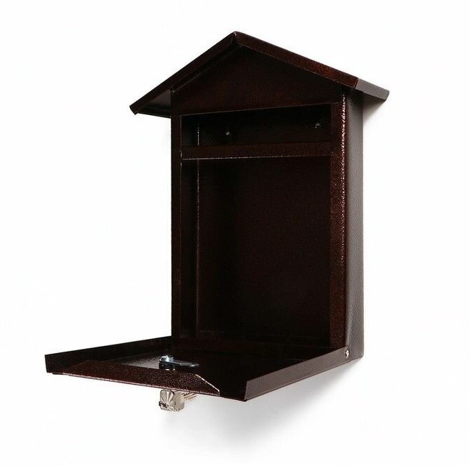 Ящик почтовый с замком, вертикальный, Домик-Элит, коричневый - фотография № 4