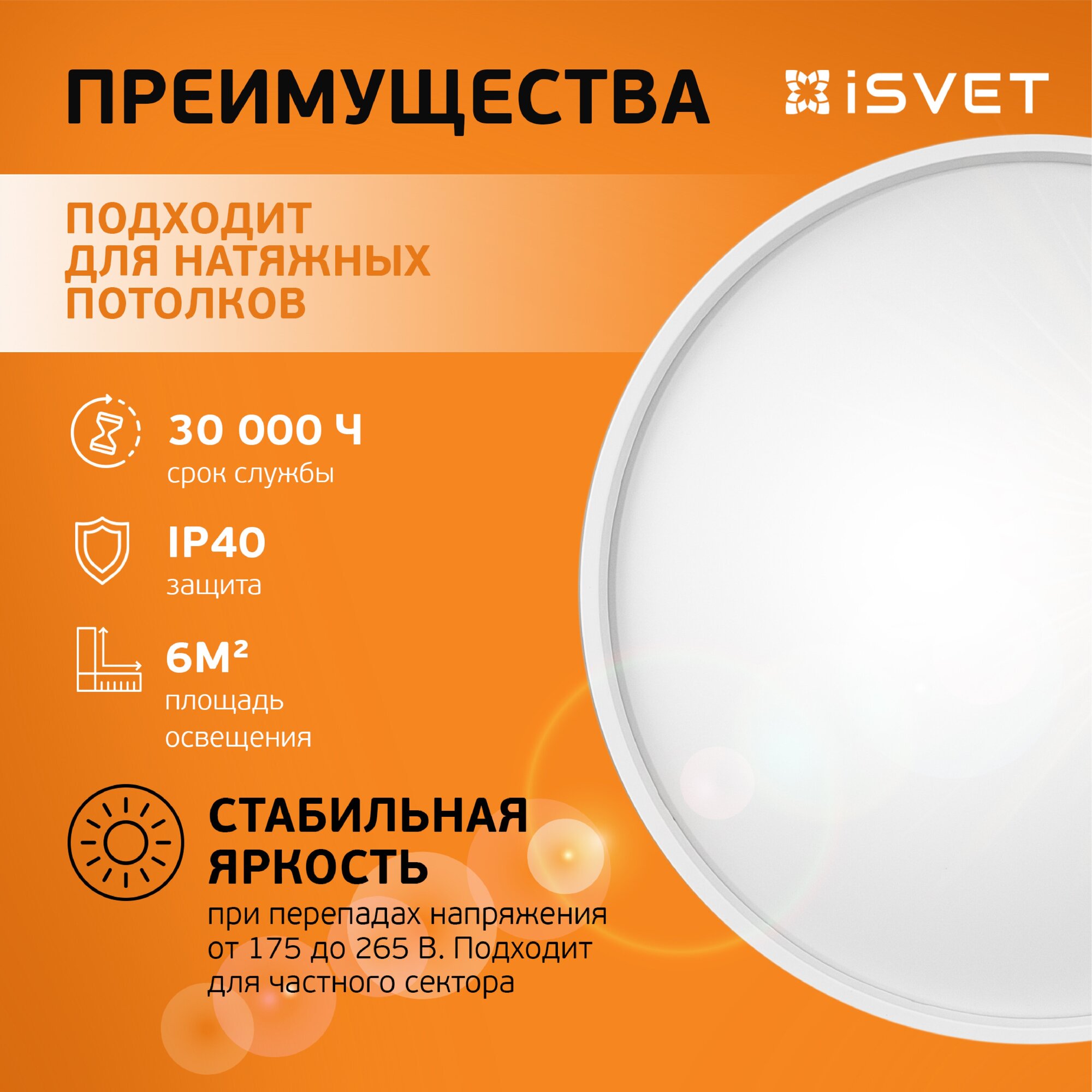 Светильник потолочный настенный светодиодный 24Вт круглый накладной, iSvet PTL 102 белый 323мм - фотография № 2