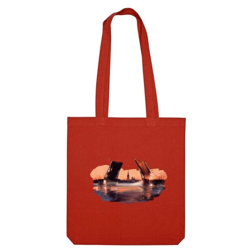 Сумка шоппер Us Basic, красный сумка санкт петербург оранжевый