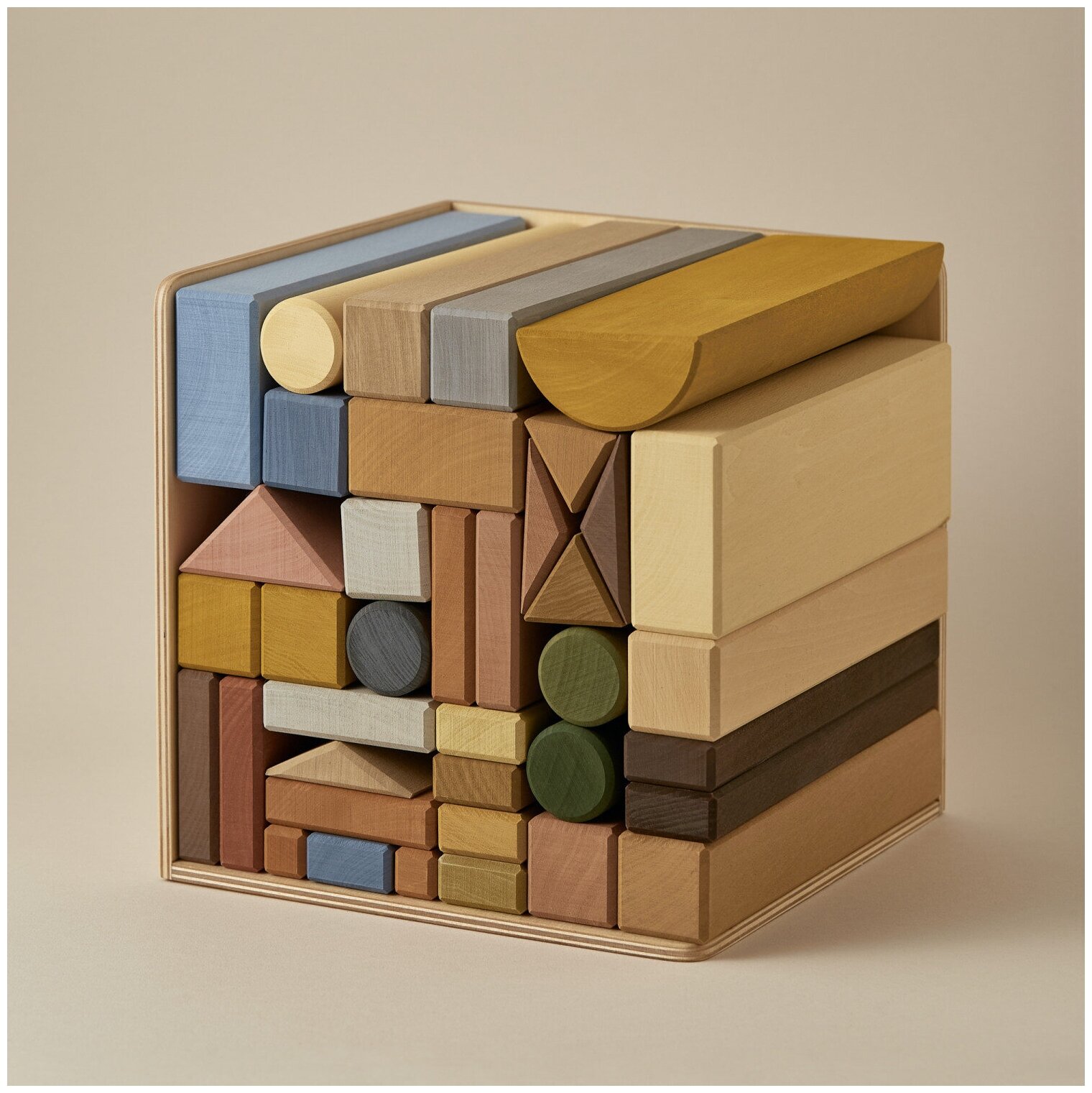Развивающая игрушка Детский деревянный конструктор Город в коробке Радуга Грез